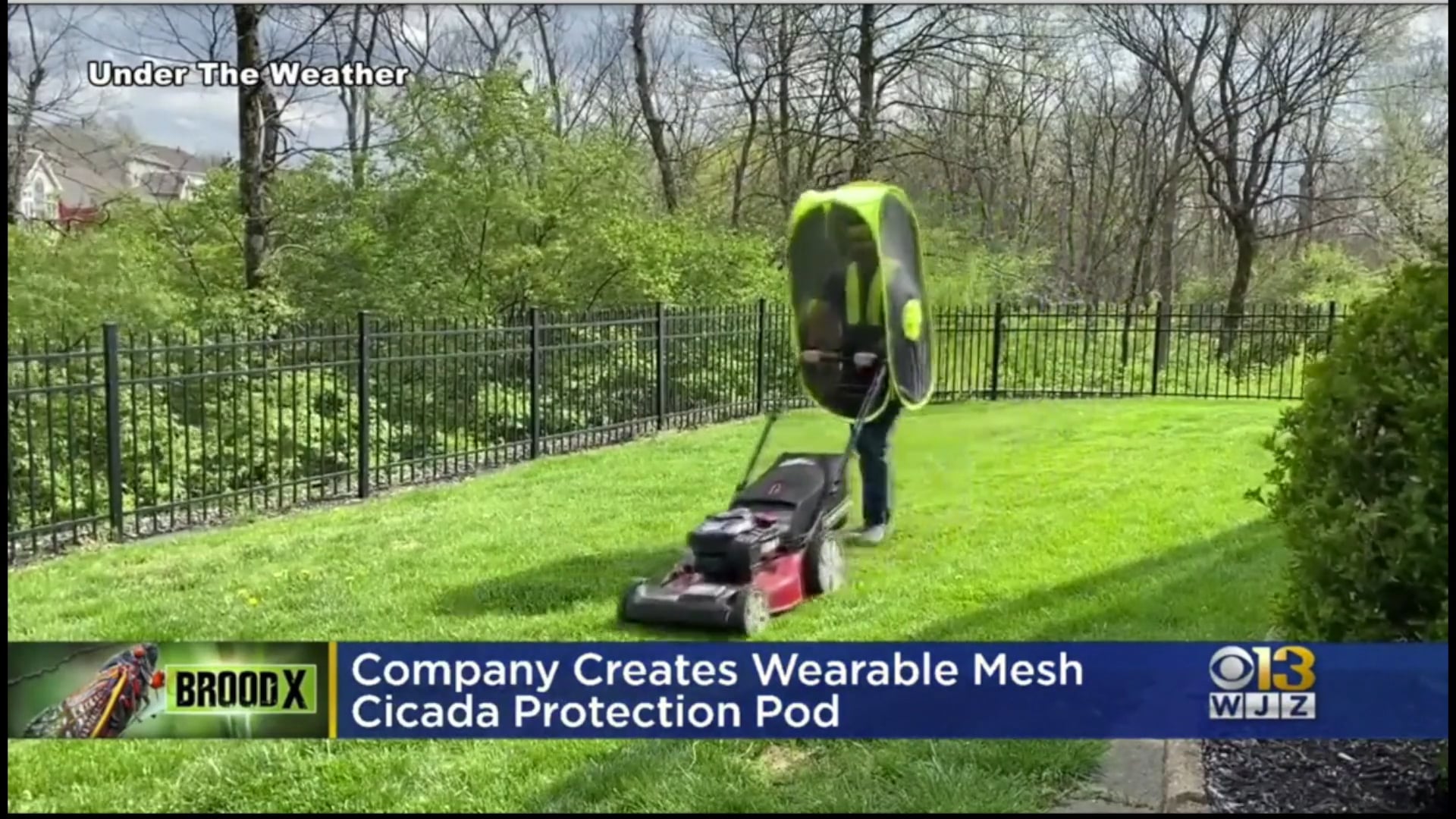 WJZ-TV CBS 13 Baltimore: Company Creates Wearable Mesh Cicada Protection Pod