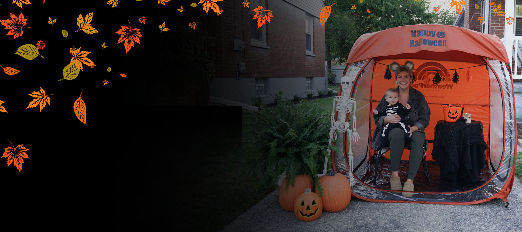 Get a Free Customized Roof with the purchase of a pod in burnt orange