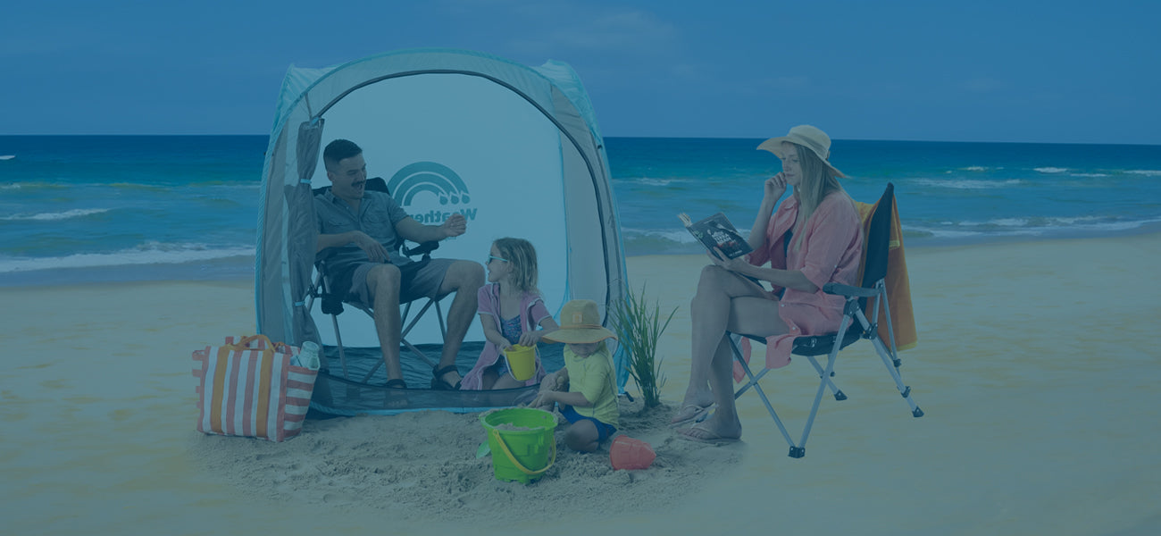 Our bug-screen pop-up Pods are available in single or multi-person sizes.