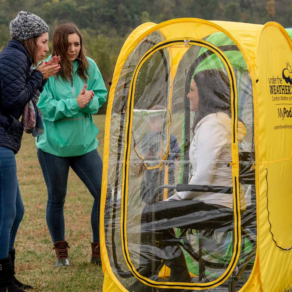 Folding under the sales weather pod