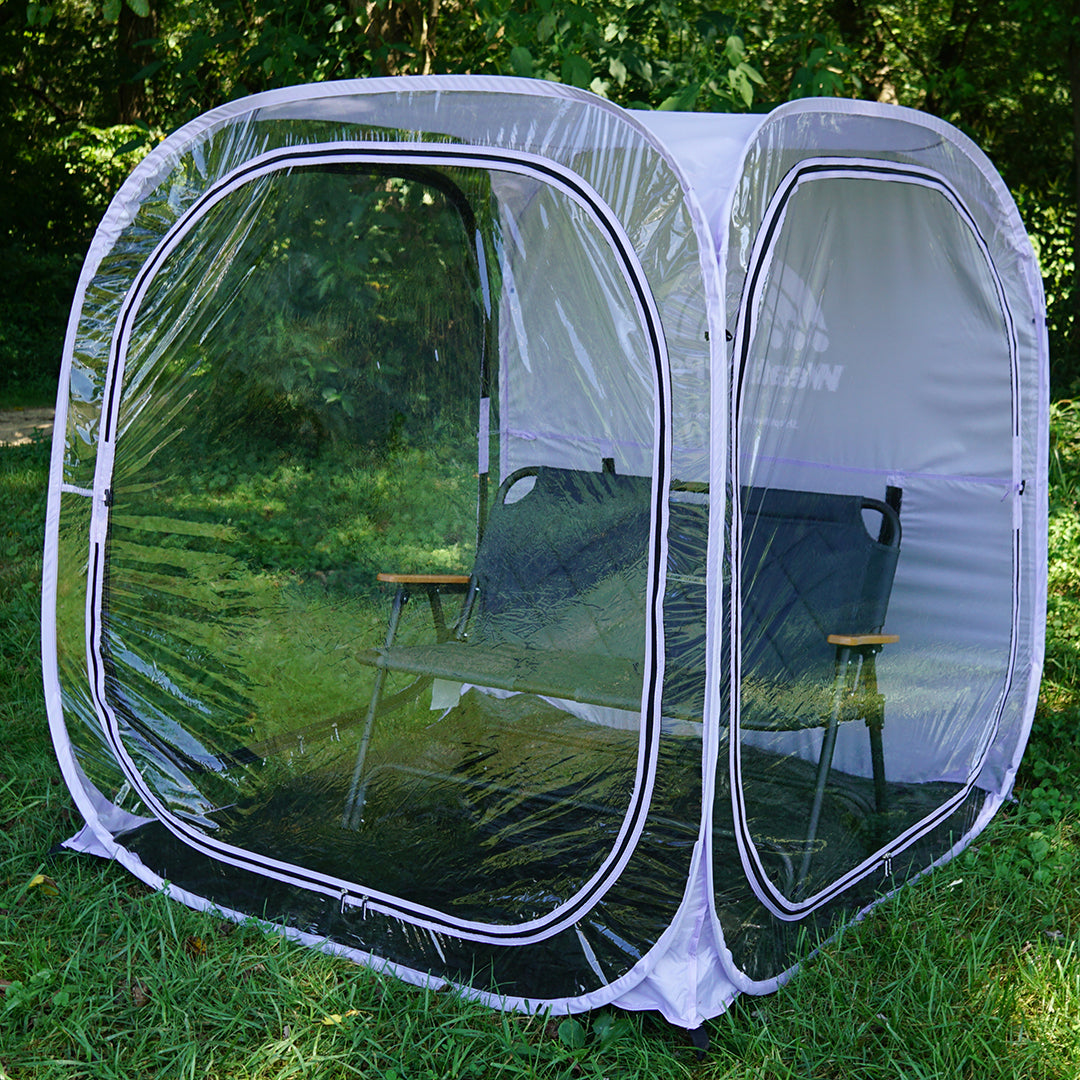 pop up transparent tent WeatherPod 2-4 Person Pop-Up Cube Tent Pod