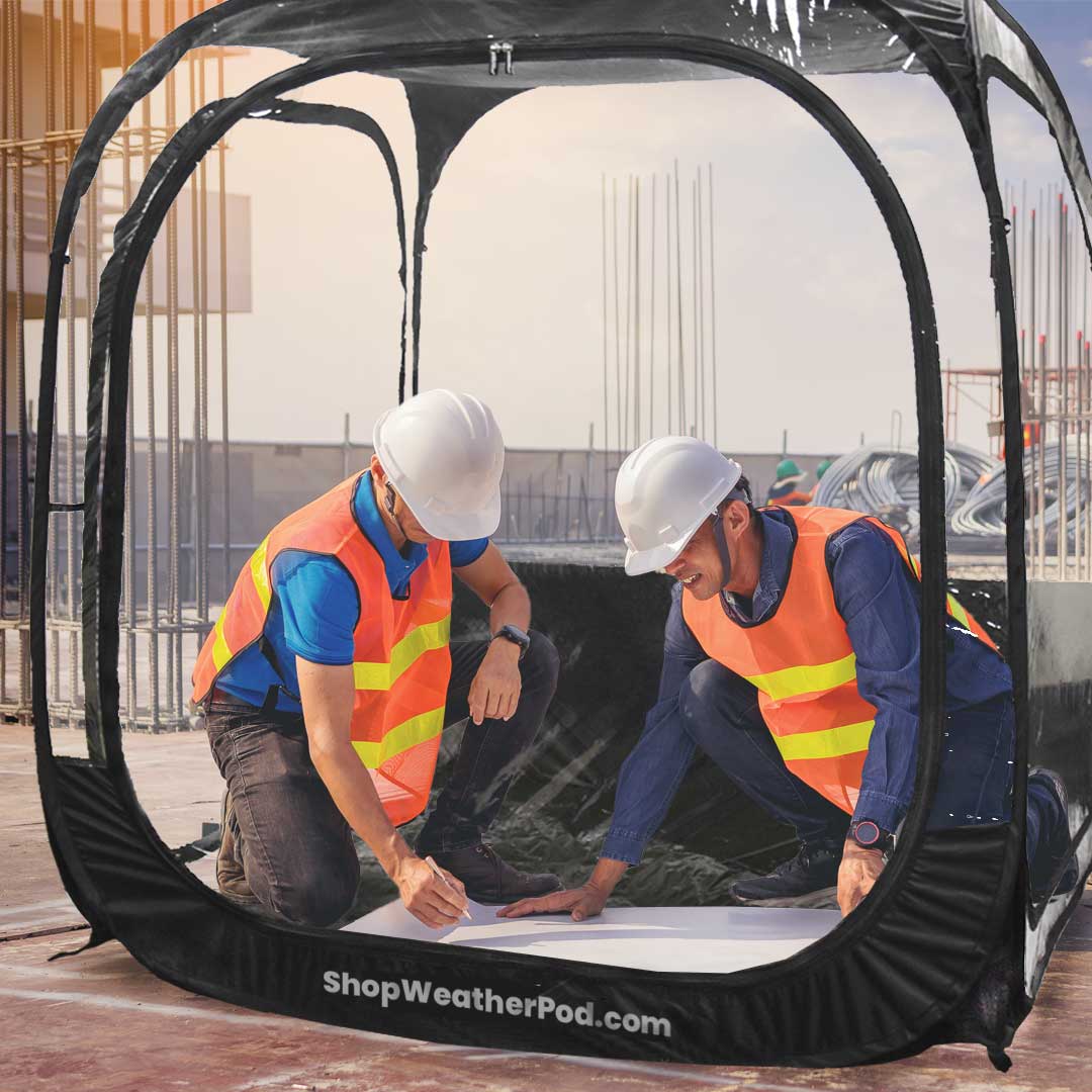 MegaPod® 2-4 Person 58 x 58 Square All Clear Pop-Up Pod - 360° View