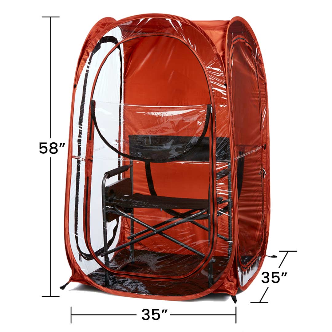 Clear Plastic / 3 Sides / Burnt Orange