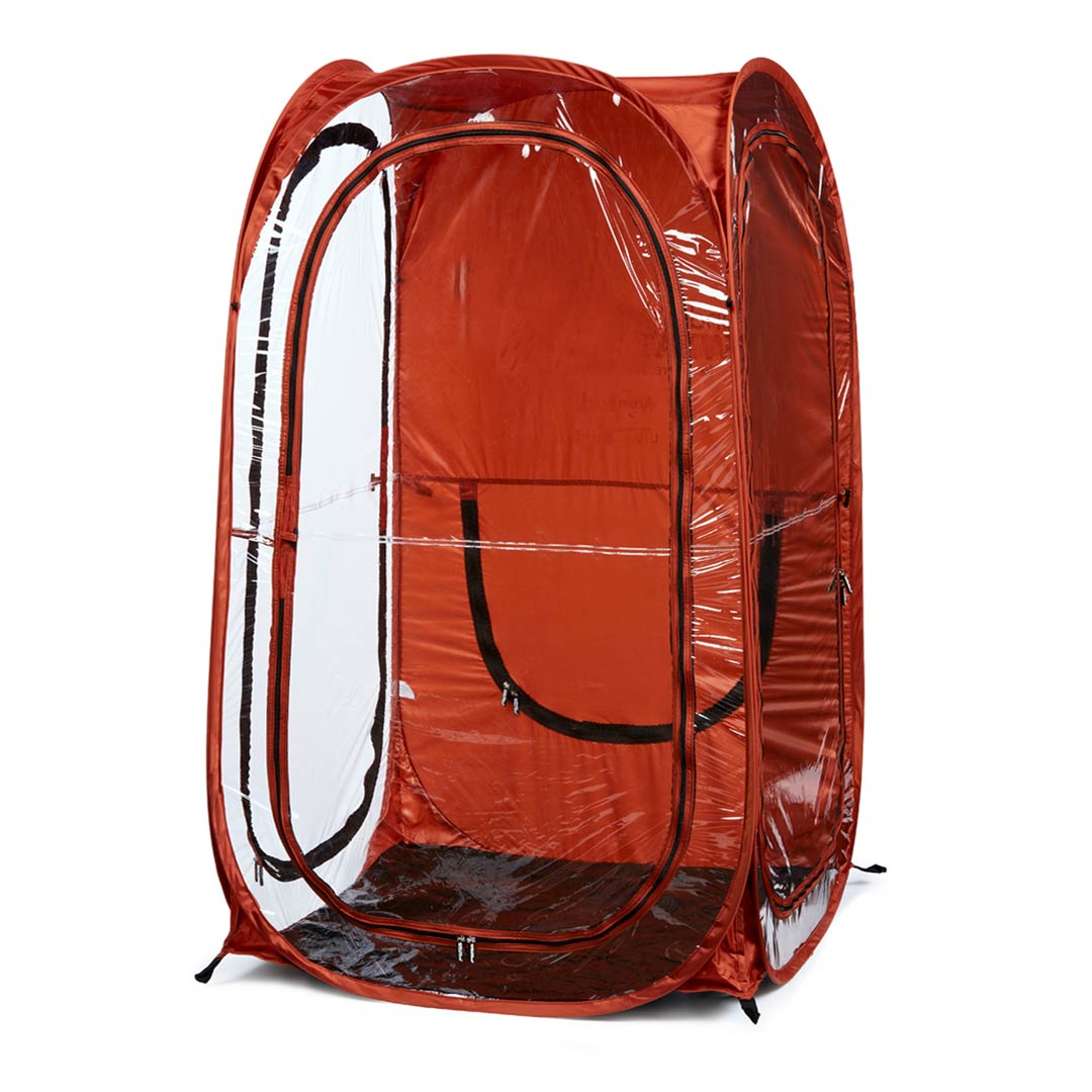 Clear Plastic / 3 Sides / Burnt Orange