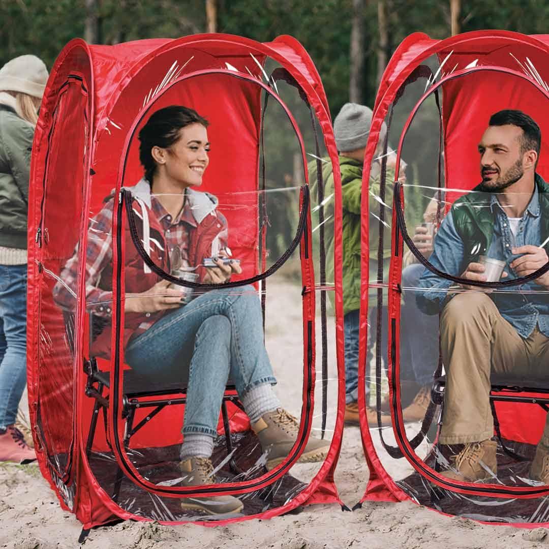 Clear Plastic / 3 Sides / Red