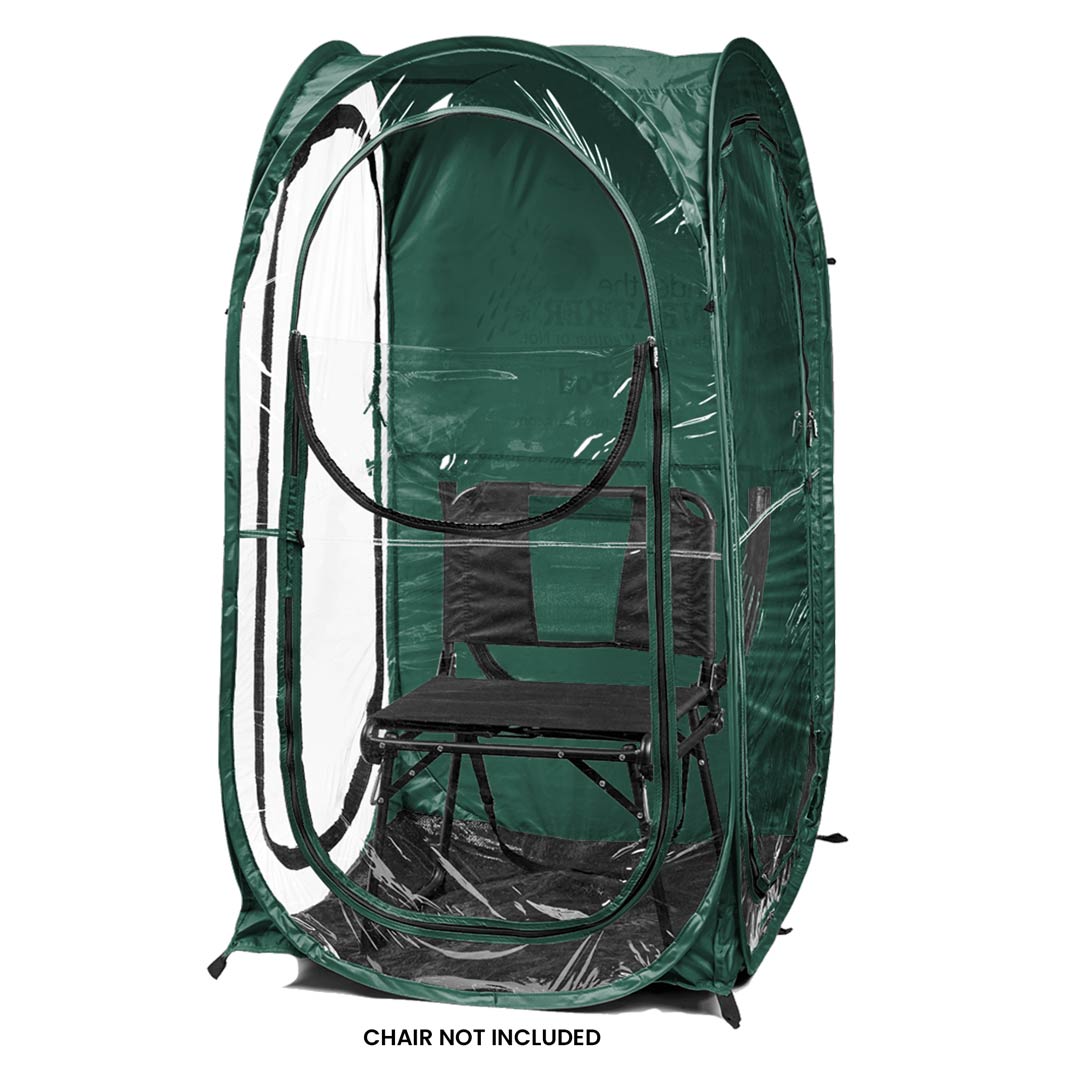 Clear Plastic / 3 Sides / Hunter Green