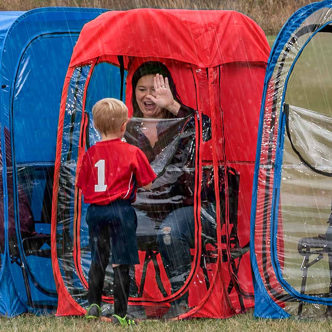 Clear Plastic / 3 Sides / Red