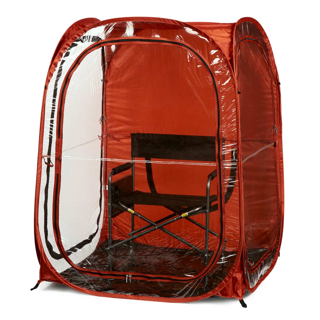 Clear Plastic / Burnt Orange