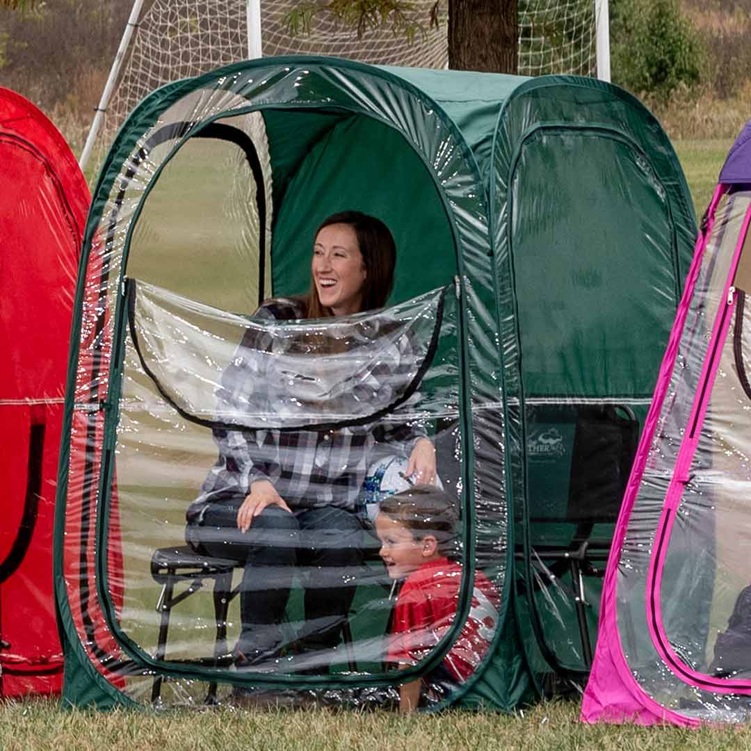 Clear Plastic / Hunter Green