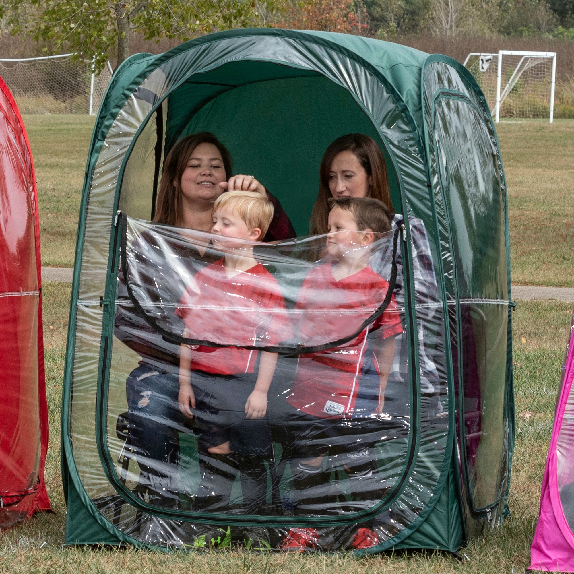 Clear Plastic / Hunter Green