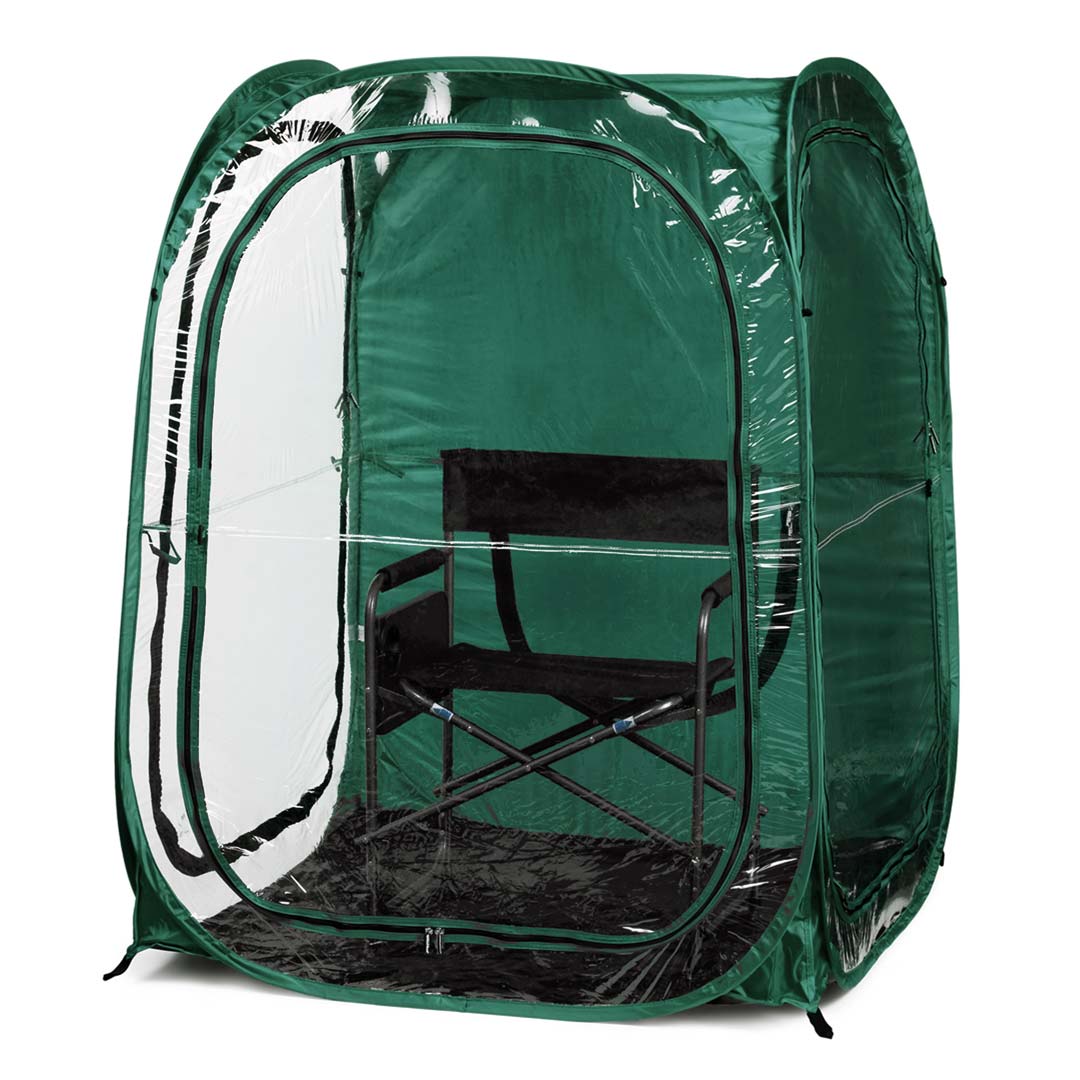 Clear Plastic / Hunter Green