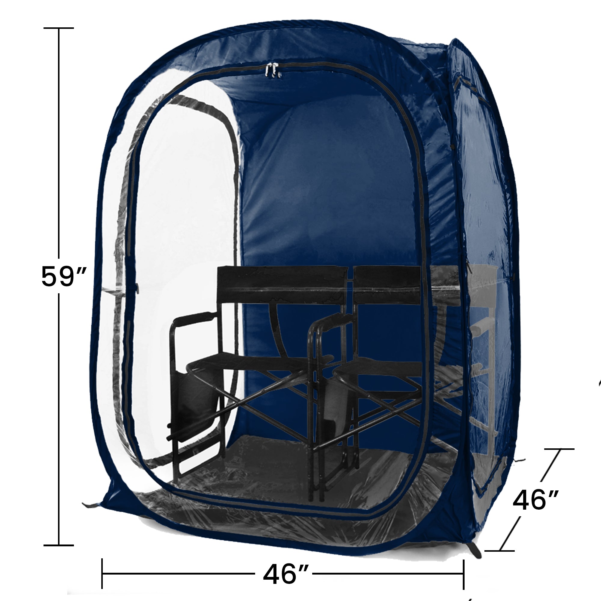 Clear Plastic / Navy