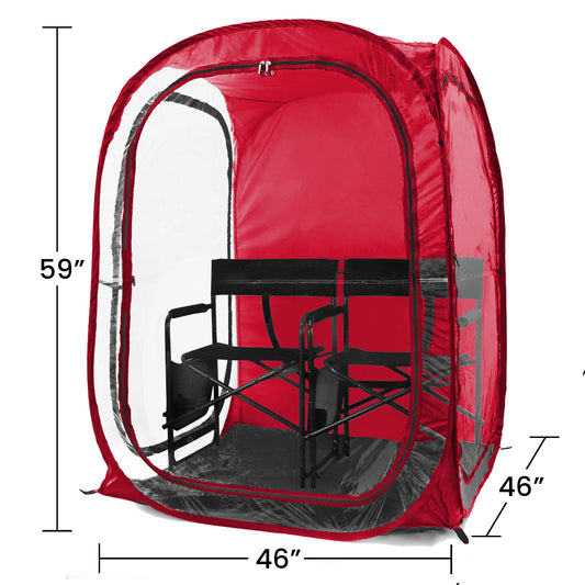 Clear Plastic / Red