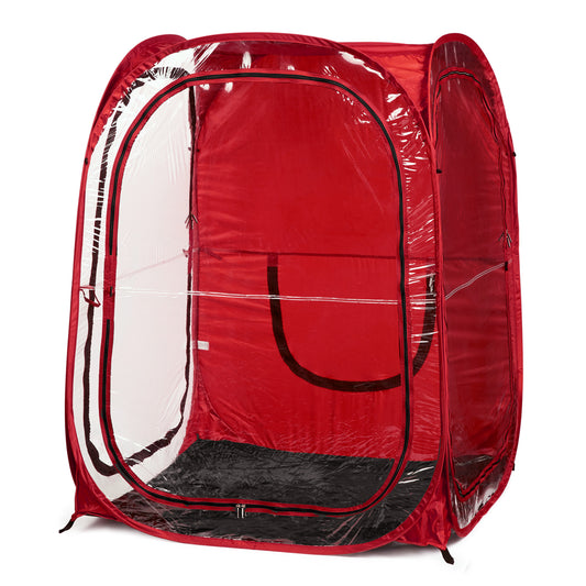 Clear Plastic / Red