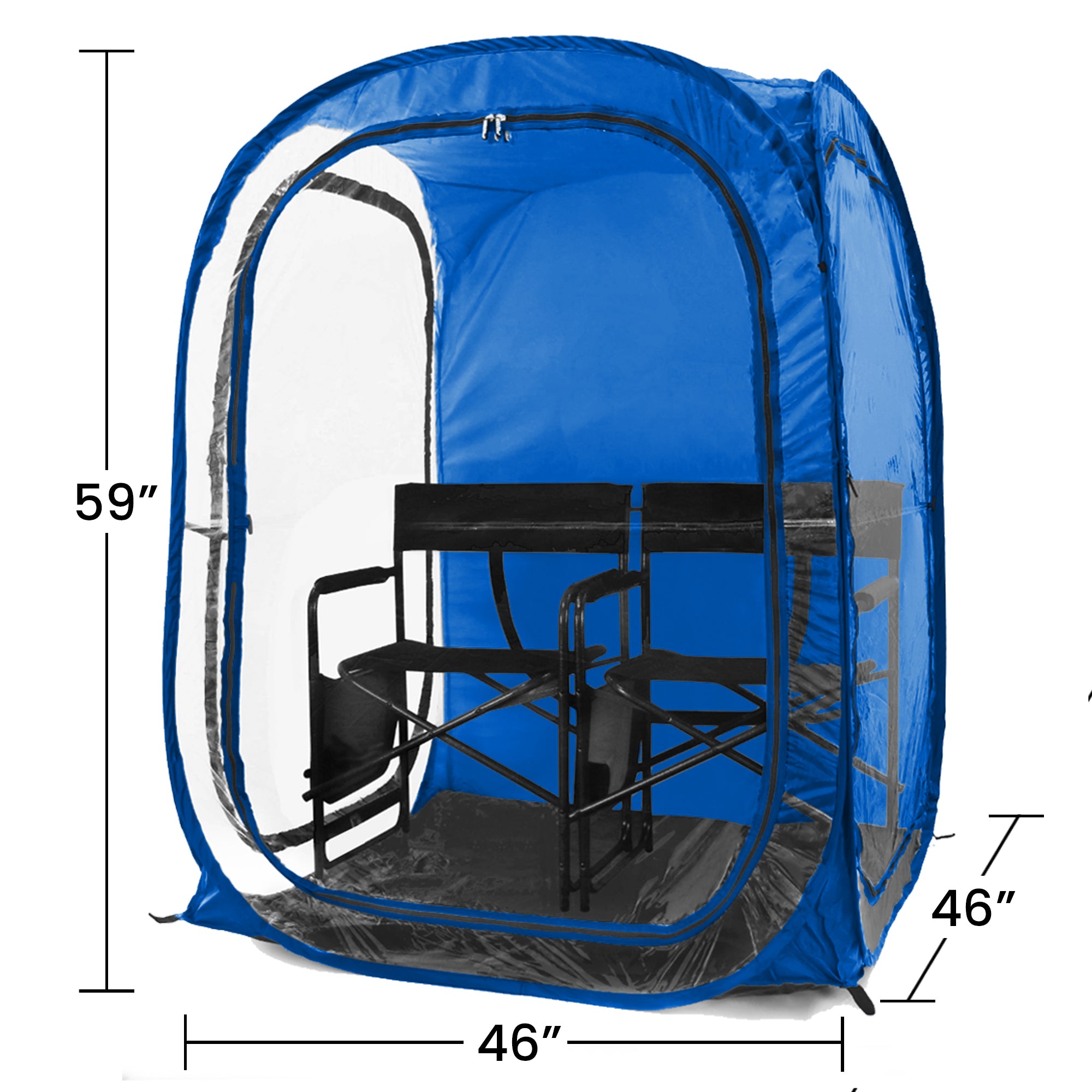 Clear Plastic / Royal Blue