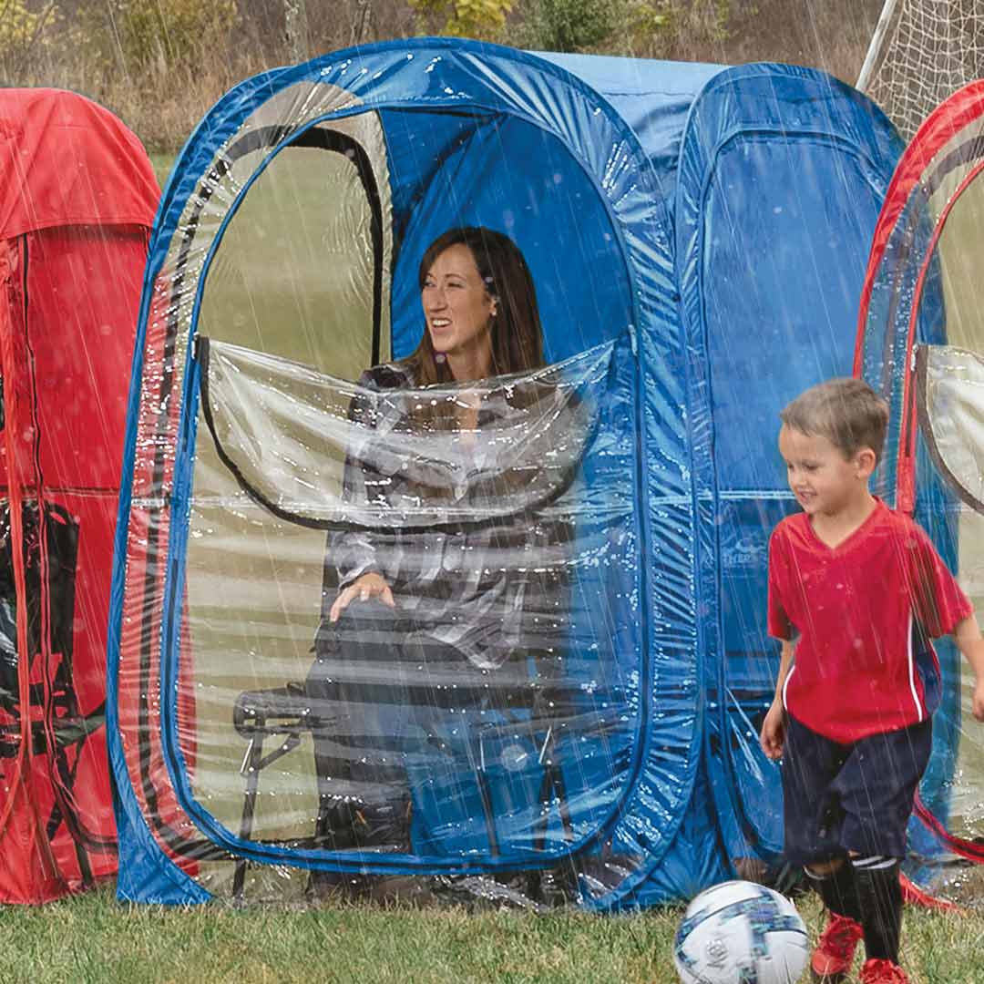 Clear Plastic / Royal Blue