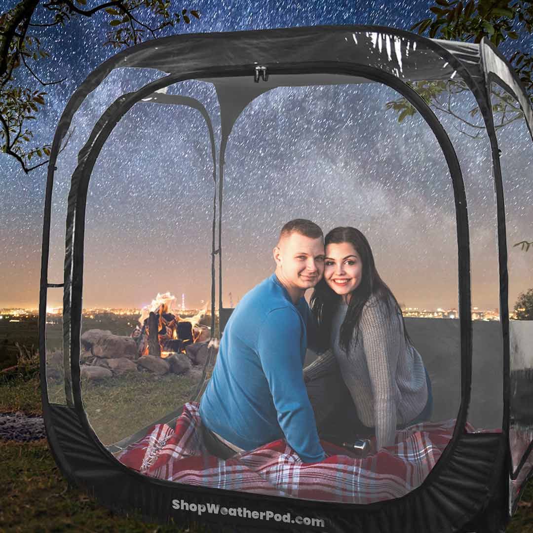 MegaPod® 2-4 Person 58 x 58 Square All Clear Pop-Up Pod - 360° View