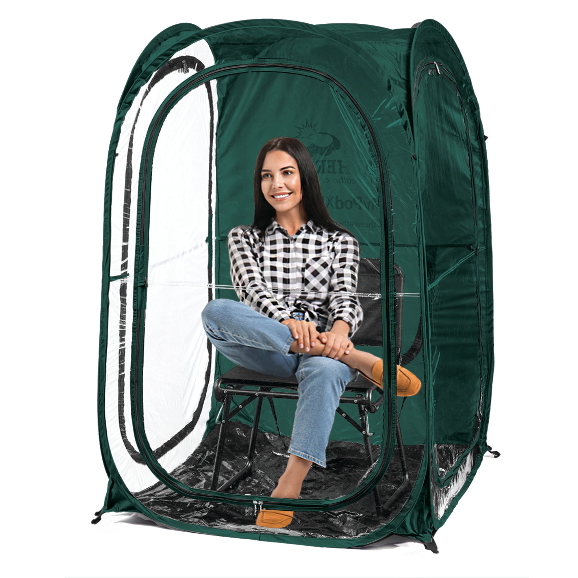 MyPod™ Large 1-Person 40 × 40 Pop-Up Pod – Royal Blue & Hunter Green (Clearance)