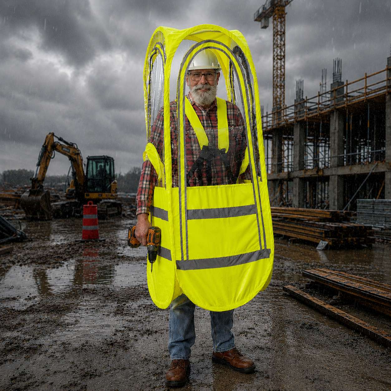 WalkingPod® Pro 22x22 Wearable Pop-Up with Hi-Vis Reflective Strips