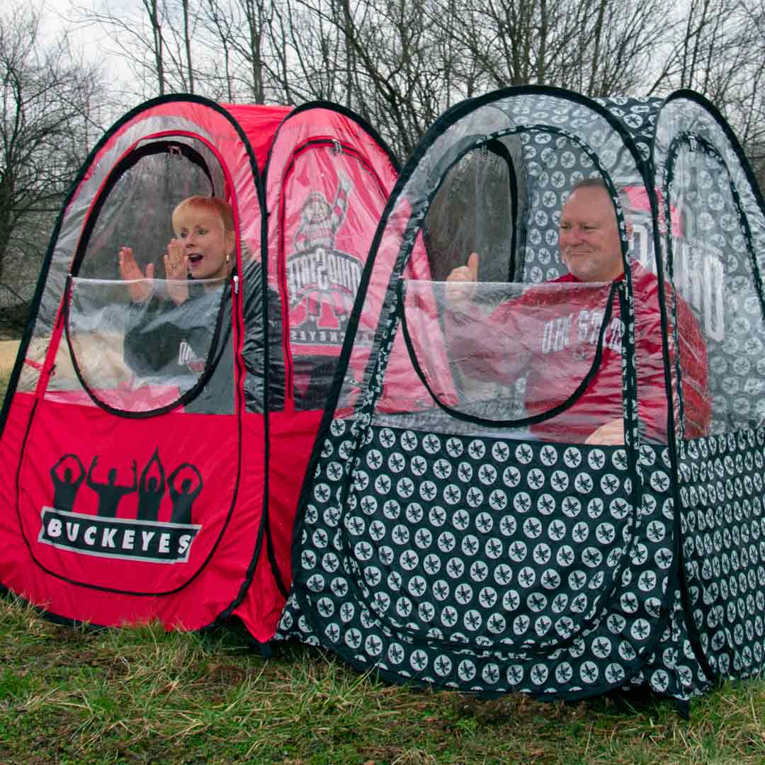 Ohio State University Buckeyes OriginalPod XL 1-Person Pop-up Tent - Under the Weather® - Personal pop-up sports tent for mom, dad, kids, parents - Perfect for soccer, baseball, softball, football, youth team sports - As Seen on Shark Tank