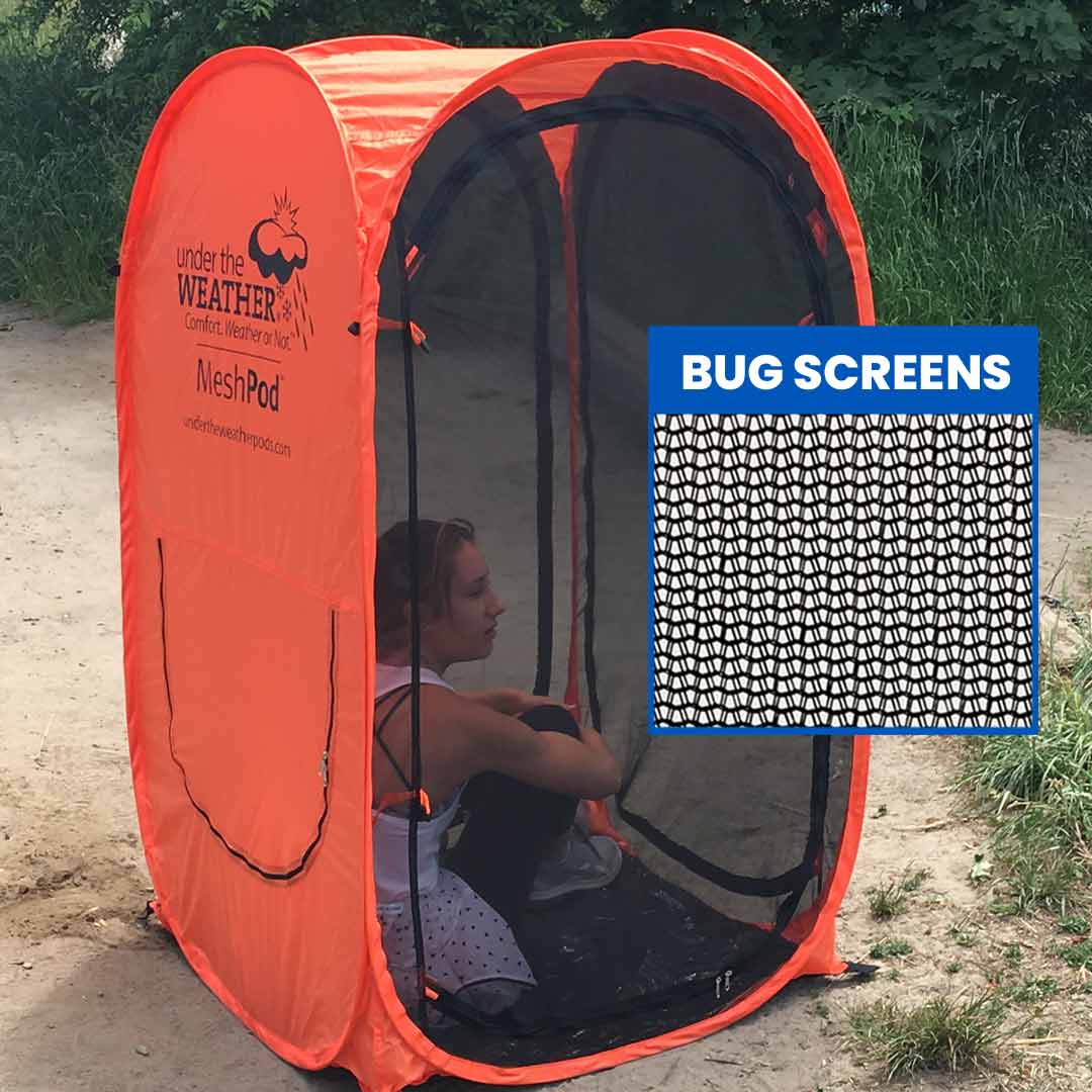 pop up bug tent MyPod 1-Person 35 x 35 Bug-Screen Mesh Pop-Up Pod - Bug Screen / White