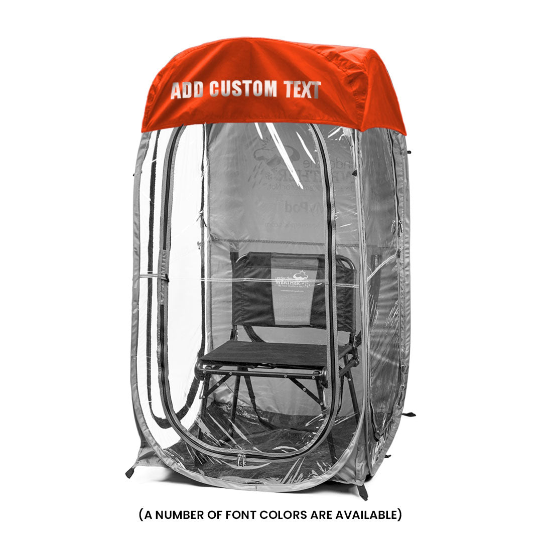 Orange / Front (+$20), Orange / Front & Back (+$35)