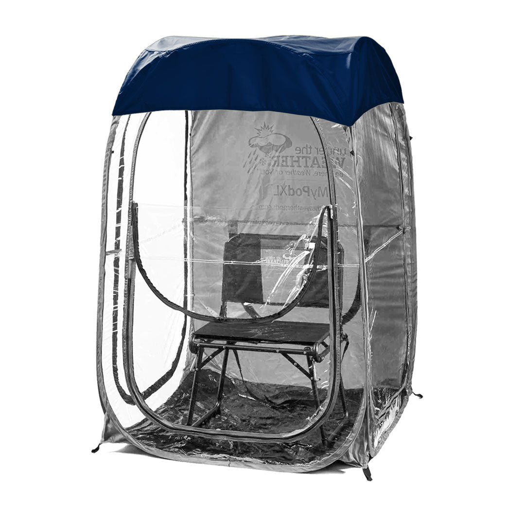 MyPod XL Roof Cover - Navy - Under the Weather® - Personal pop-up sports tent for mom, dad, kids, parents - Perfect for soccer, baseball, softball, football, youth team sports - As Seen on Shark Tank