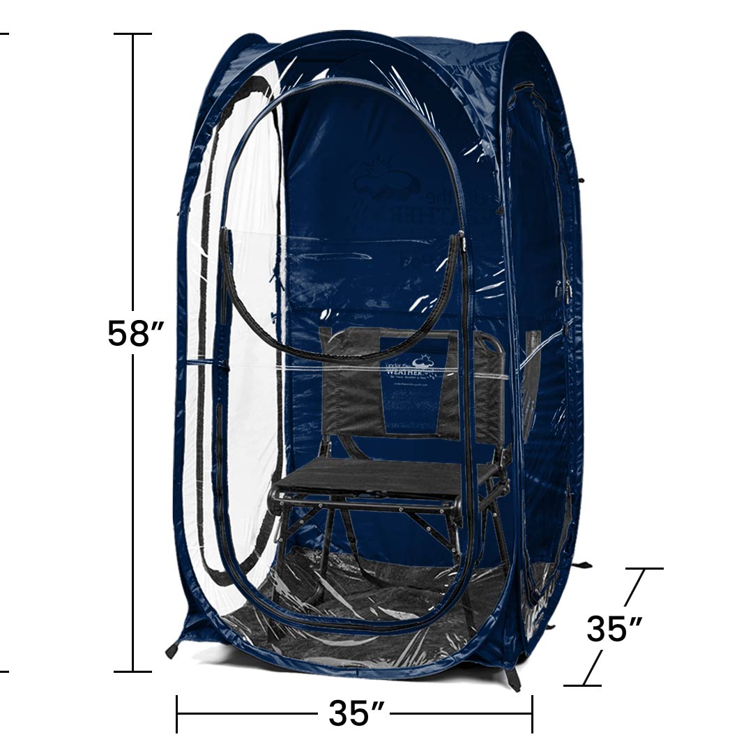 Clear Plastic / 3 Sides / Navy