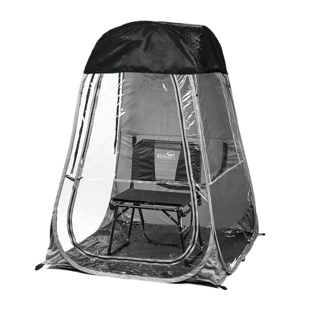 tent rain cover Roof Cover for 1-Person Pop-Up Weather Pods Black / No Lettering