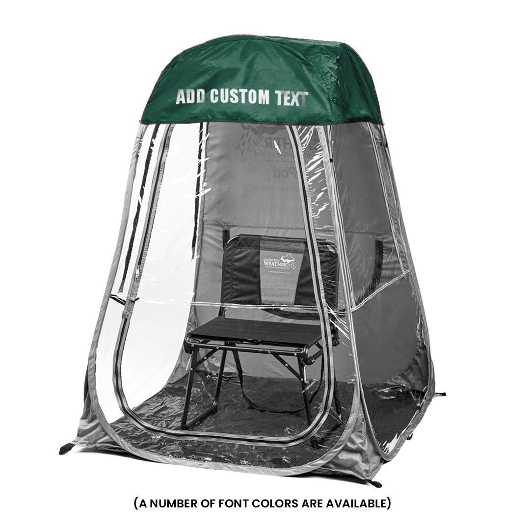 Hunter Green / Front (+$20), Hunter Green / Front & Back (+$35)