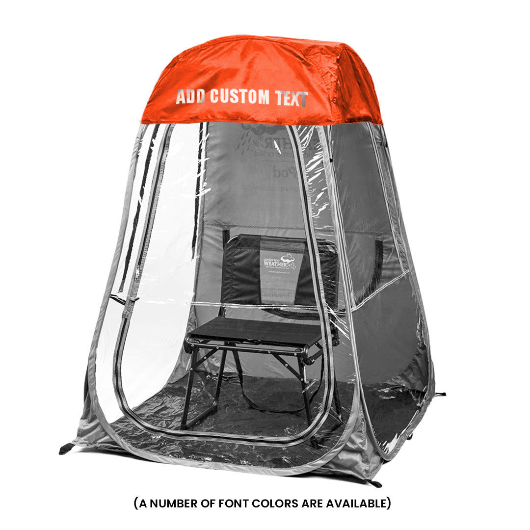 Orange / Front (+$20), Orange / Front & Back (+$35)