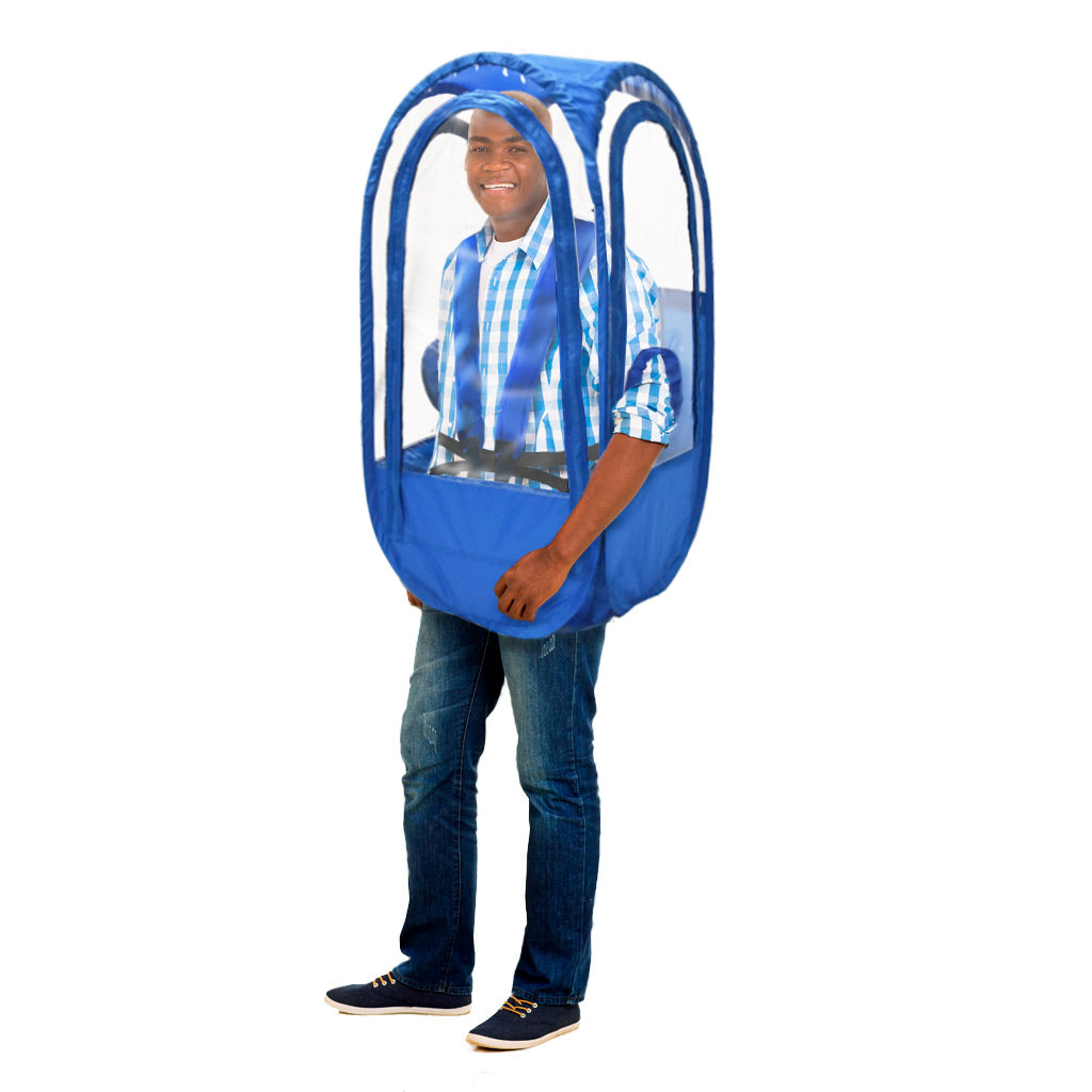 WalkingPod - Short - Royal Blue - Under the Weather® - Personal pop-up wearable Pod tent - Perfect for social distancing, healthcare workers, outdoor workers - As Seen on Shark Tank