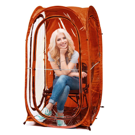 Clear Plastic / 3 Sides / Burnt Orange